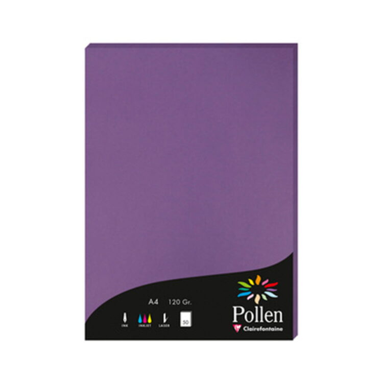 8 CLAIREFONTAINE PAPER A4 120 G - INTENSE VIOLET - Image 1