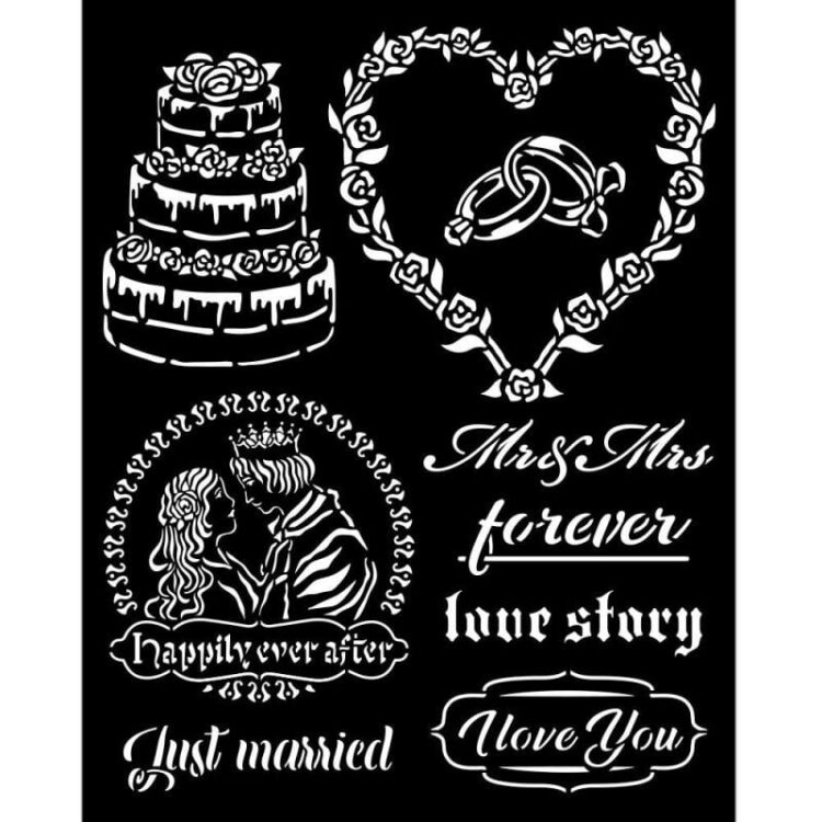 KSTD080 STAMPERIA SLEEPING BEAUTY STENCIL PATTERN 20X25 CM - KSTD080 - Image 1