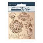 STAMPERIA ALICE BEER CARDBOARD ELEMENTS 14/14CM SCB50