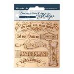 STAMPERIA ALICE BEER CARDBOARD ELEMENTS 14/14CM SCB77