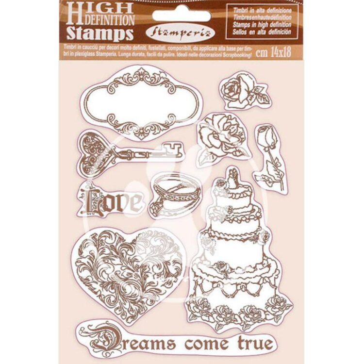 STAMPERIA SLEEPING BEAUTY STAMPS - RUBBER STAMPS WTKCC202 - Image 1