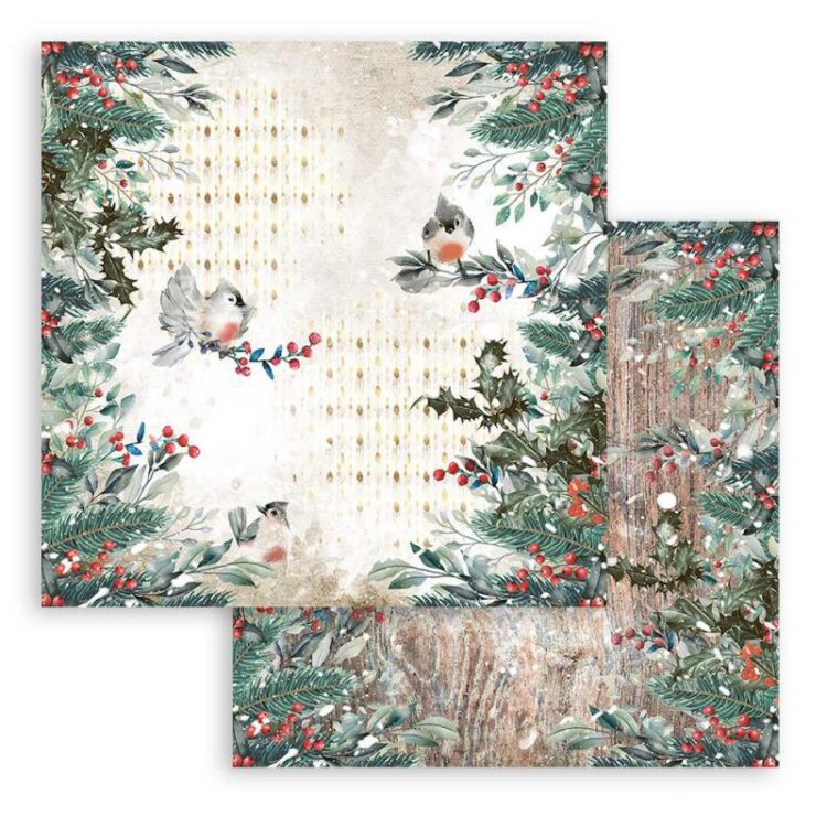 STAMPERIA ROMANTIC CHRISTMAS CARDBOARD 31.5/30.5 CM - SBB827 - Image 1