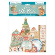 STAMPERIA CHRISTMAS PATCHWORK CLEAR DIE CUTS 51 PCS. DFLDCP08