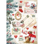 STAMPERIA ROMANTIC CHRISTMAS DECOUPAGE PAPER A4 - DFSA4614