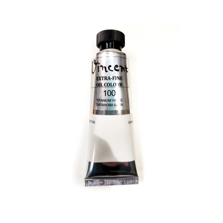 100-1 VINCENT OIL PAINT 50 ML. - TITANIUM WHITE 100 - Image 1