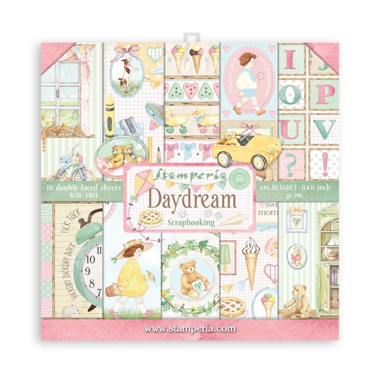 full_SBBS55_1 STAMPERIA DAYDREAM PAPER BLOCK 20.3/20.3 CM - SBBS55 - Image 1