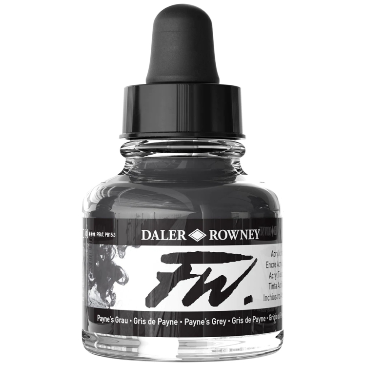 DALER ROWNEY ACRYLIC SHOWER FW 29.5 ML - PAYNES GREY 160029065 - Image 2