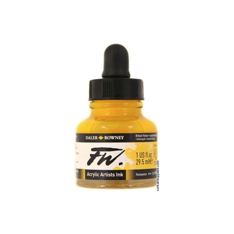 DALER ROWNEY ACRYLIC SHOWER FW 29.5 ML - BRILL YELLOW 160029607 - Image 2