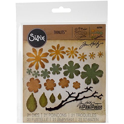 51cT4dlqaIL SIZZIX THINLITS CUT DIES - SMALL TATTERED FLORALS - Image 1