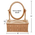 NEWART MDF DRESSING TABLE FOR MIRROR 19/42/61CM - AY 146