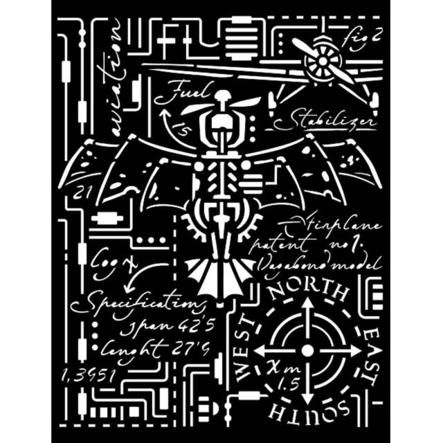 IMG_0463 STAMPERIA MEDIA STENCIL - TEMPLATE 20 X 25 CM - KSTD105 - Image 1