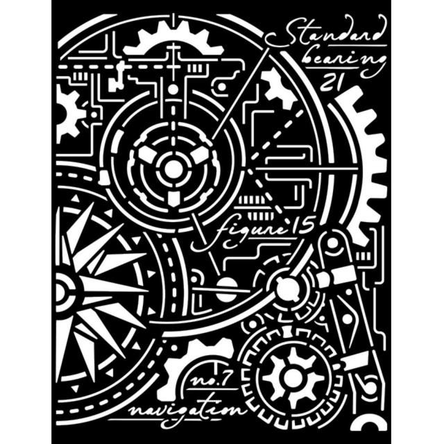 IMG_0465 STAMPERIA MEDIA STENCIL - TEMPLATE 20 X 25 CM - KSTD107 - Image 1