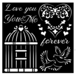 STAMPERIA MEDIA STENCIL - TEMPLATE 18 X 18 CM - KSTDQ66