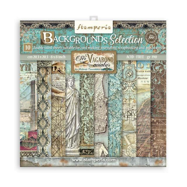 IMG_0472 STAMPERIA BLOCK DESIGNER PAPER 20.3/20.3 CM - SBBS63 - Image 1