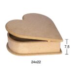 NEWART MDF HEART BOX 24/22/7.5CM - KU 235