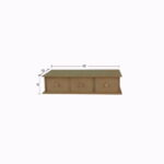 NEWART MDF BOX WITH 3 DRAWERS 42/19/10CM - KU 277