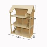 NEWART MDF DOLLHOUSE 42/25/56CM - MNH 08