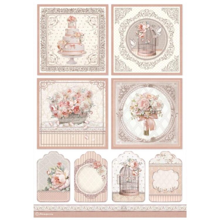 STAMPERIA DECOUPAGE RICE PAPER A4 - DFSA4694 - Image 1