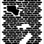 DAILY ART UNIVERSAL TEMPLATE A5 SHABBY BRICK WALL DA17ST0179