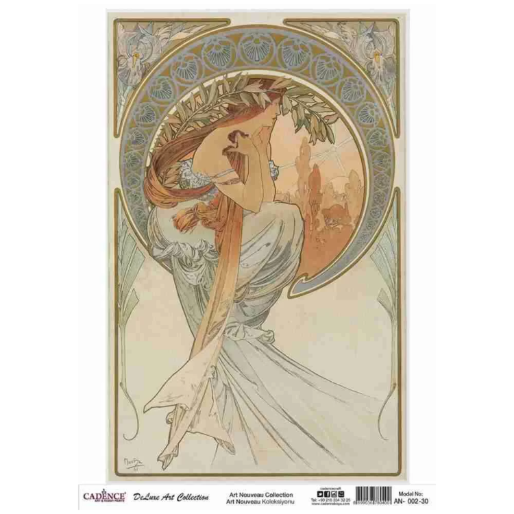 cadence-deluxe-art-pirinc-an-002 CADENCE DECOUPAGE RICE PAPER A3 - AN-002-30 - Image 1