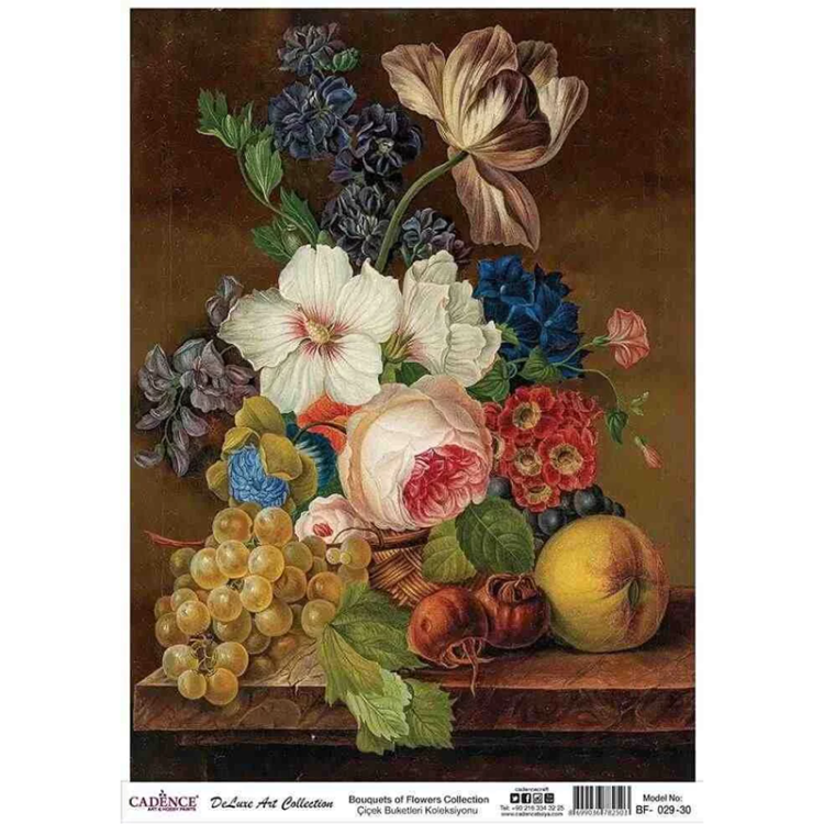 cadence-deluxe-art-pirinc-bf-029 CADENCE DECOUPAGE RICE PAPER A3 - BF-029-30 - Image 1
