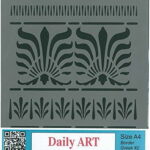DAILY ART UNIVERSAL TEMPLATE A4 BORDER GREEK #2 DA17ST0238