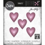SIZZIX THINLITS CUTTING DIES -STACKED TILES, HEARTS