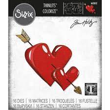 download (1) SIZZIX THINLITS CUTTING DIES -LOVESTRUCK, COLORIZE - Image 1