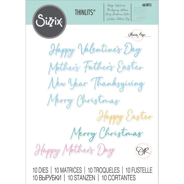 fit SIZZIX THINLITS CUTTING DIES -ALL OCCASIONS - Image 1