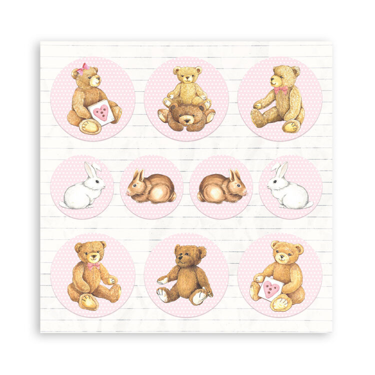 STAMPERIA BABYDREAM PINK PAPER BLOCK 30.5/30.5CM - SBBL107 - Image 2
