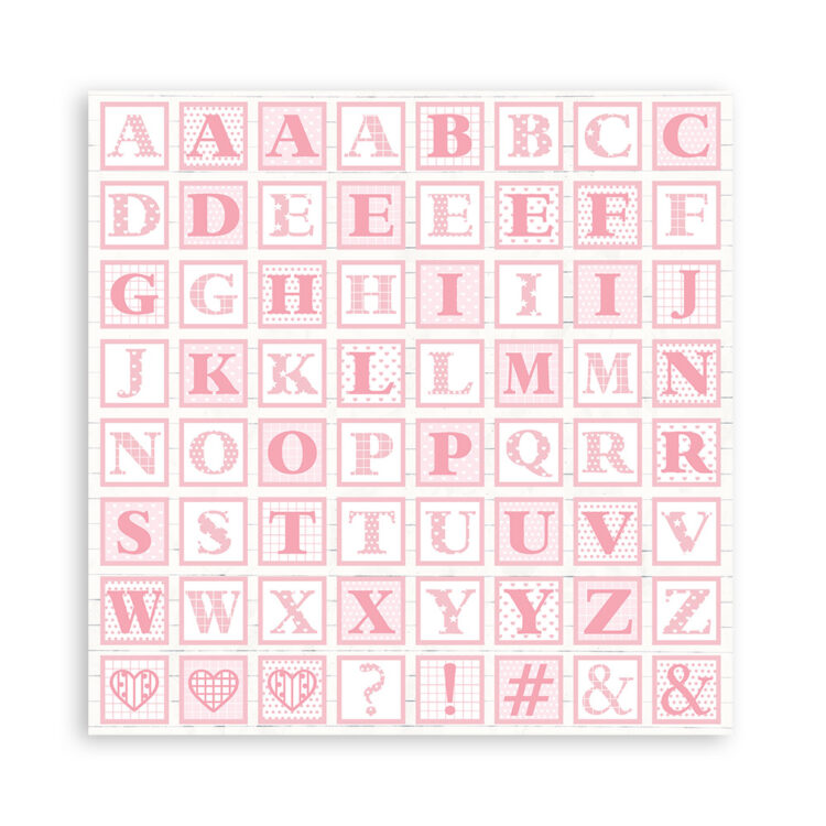 STAMPERIA BABYDREAM PINK PAPER BLOCK 30.5/30.5CM - SBBL107 - Image 10