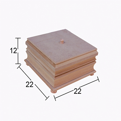 KU386 NEWART MDF BOX 22/22/12 CM - KU 386 - Image 1