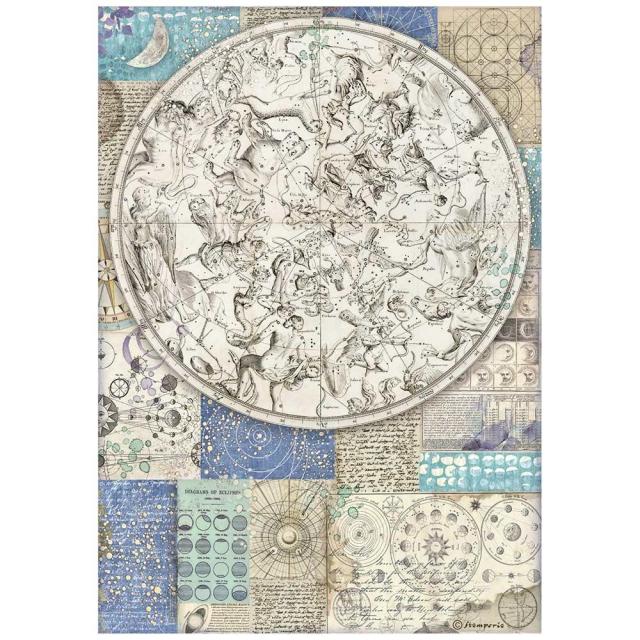 DFSA4724 STAMPERIA COSMOS INFINITY DECOUPAGE PAPER A4 - DFSA4724 - Image 1