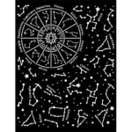 STAMPERIA COSMOS INFINITY STENCIL - PATTERN 20X25CM - KSTD116