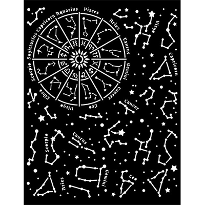 KSTD116_1 STAMPERIA COSMOS INFINITY STENCIL - PATTERN 20X25CM - KSTD116 - Image 1