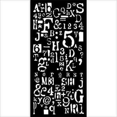 KSTDL69_1 STAMPERIA MEDIA STENCIL - TEMPLATE 12 X 25 CM - KSTDL69 - Image 1
