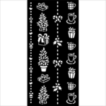STAMPERIA MEDIA STENCIL - TEMPLATE 12 X 25 CM - KSTDL70