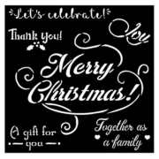 STAMPERIA MEDIA STENCIL - TEMPLATE 18 X 18 CM - KSTDQ-72