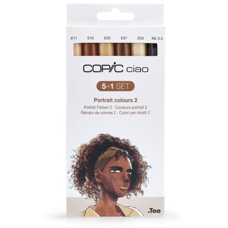 220553 COPIC CIAO SET - 5+1 PORTRAIT COLOURS 2 - Image 1