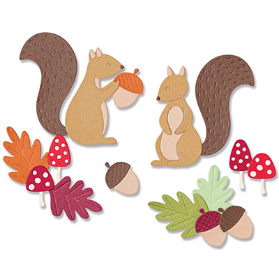 Untitled-3 SIZZIX THINLITS CUT DIES - HARVEST SQUIRRELS - Image 1