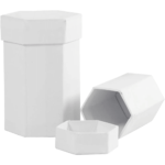 CREATIV CARDBOARD BOX WHITE ASSORTED - 4.5/7 CM, 6/9 CM