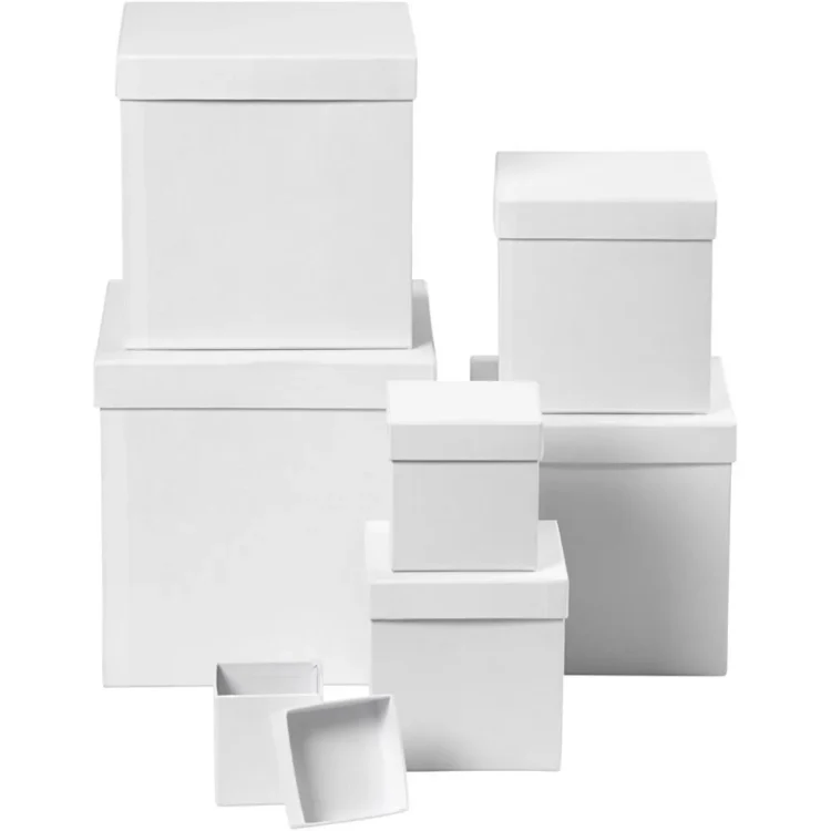 50437_1_2 CREATIV SQUARE CARDBOARD BOX FOR DECORATION 20/20 CM - Image 1