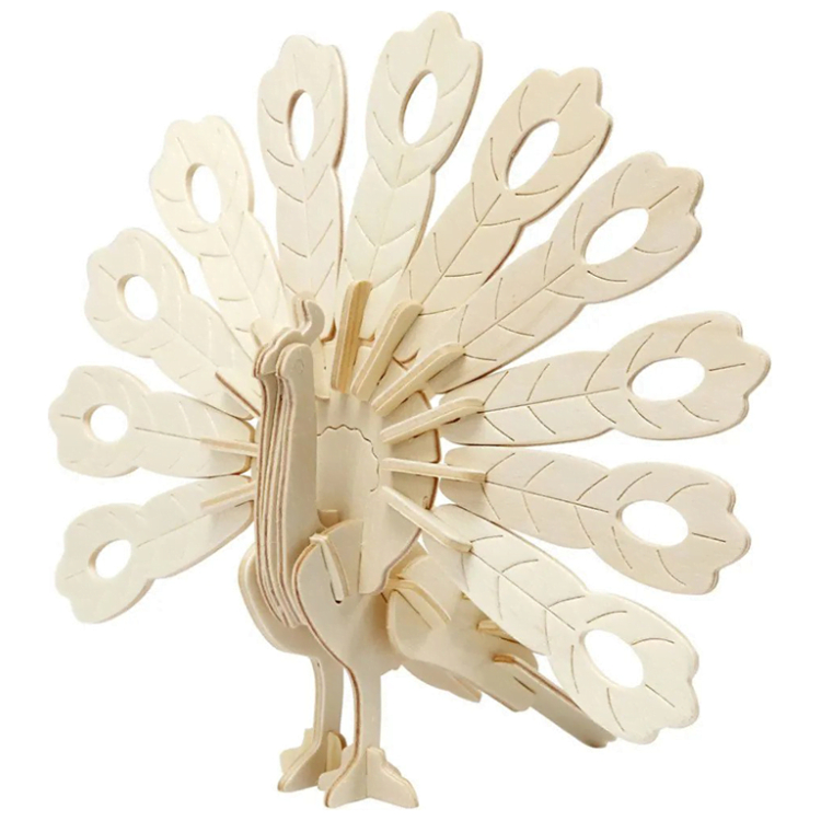 CREATIV 3D WOODEN PUZZLE PEACOCK 580501 - Image 1