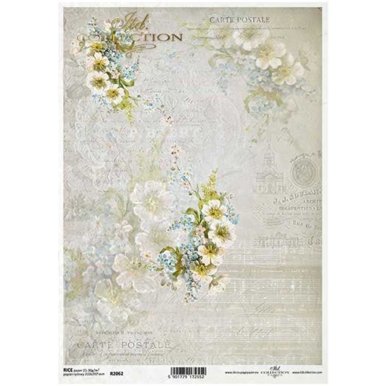ITD COLLECTION DECOUPAGE RICE PAPER A4 - R2062 - Image 1
