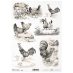 ITD COLLECTION DECOUPAGE RICE PAPER A4 - R0667