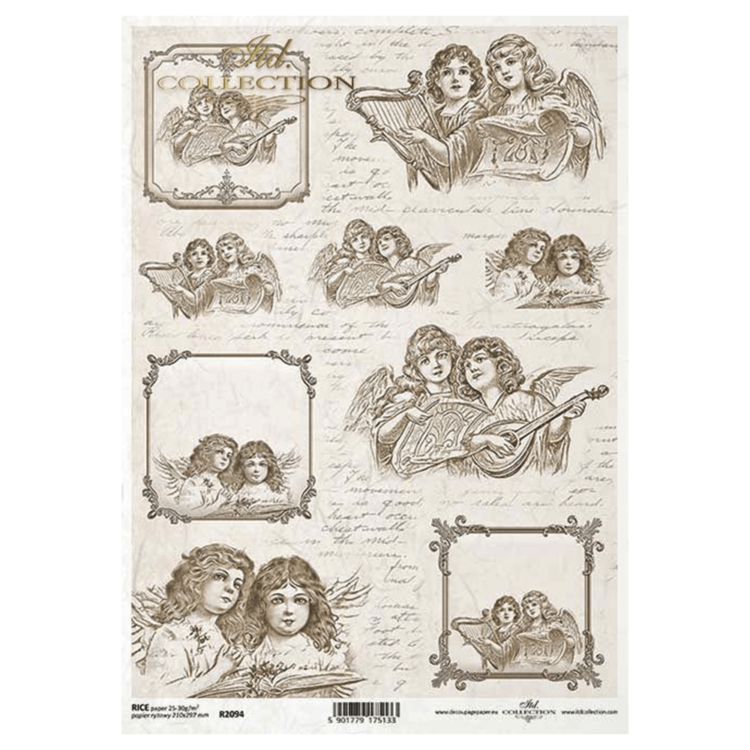 ITD COLLECTION DECOUPAGE RICE PAPER A4 - R2094 - Image 1