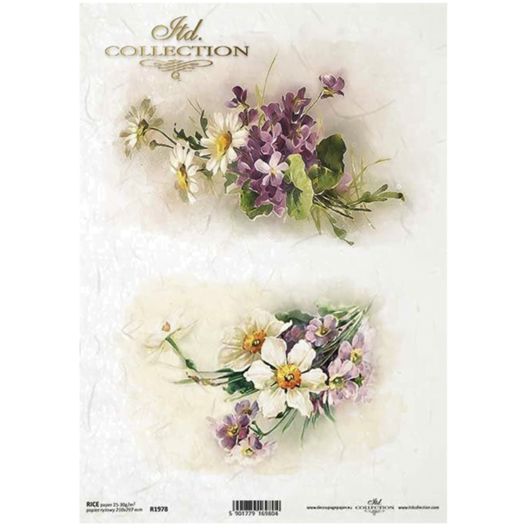 ITD COLLECTION DECOUPAGE RICE PAPER A4 - R1978 - Image 1