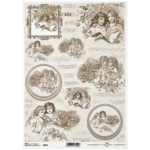 ITD COLLECTION DECOUPAGE RICE PAPER A4 - R2093