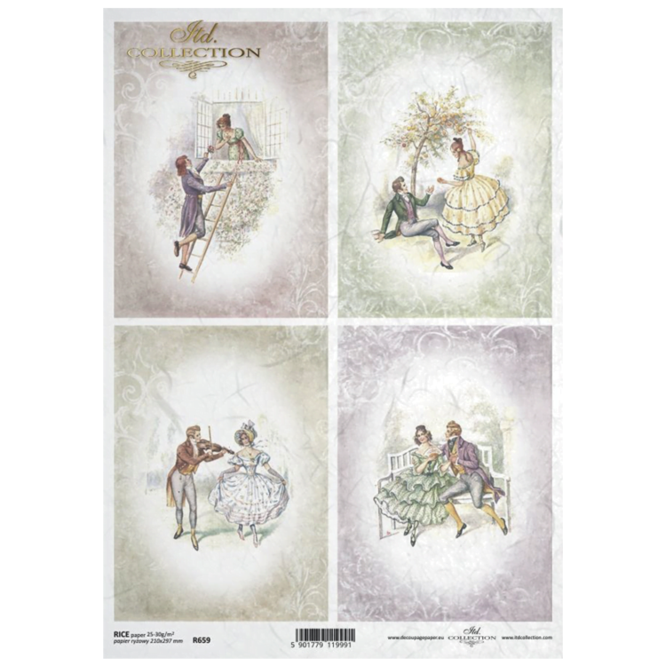 ITD COLLECTION DECOUPAGE RICE PAPER A4 - R0659 - Image 1