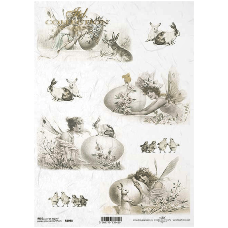ITD COLLECTION DECOUPAGE RICE PAPER A4 - R1088 - Image 1